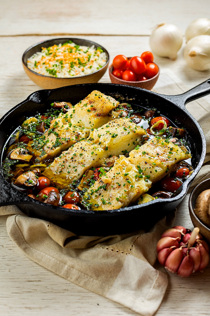 Receita deliciosa de bacalhau confitado